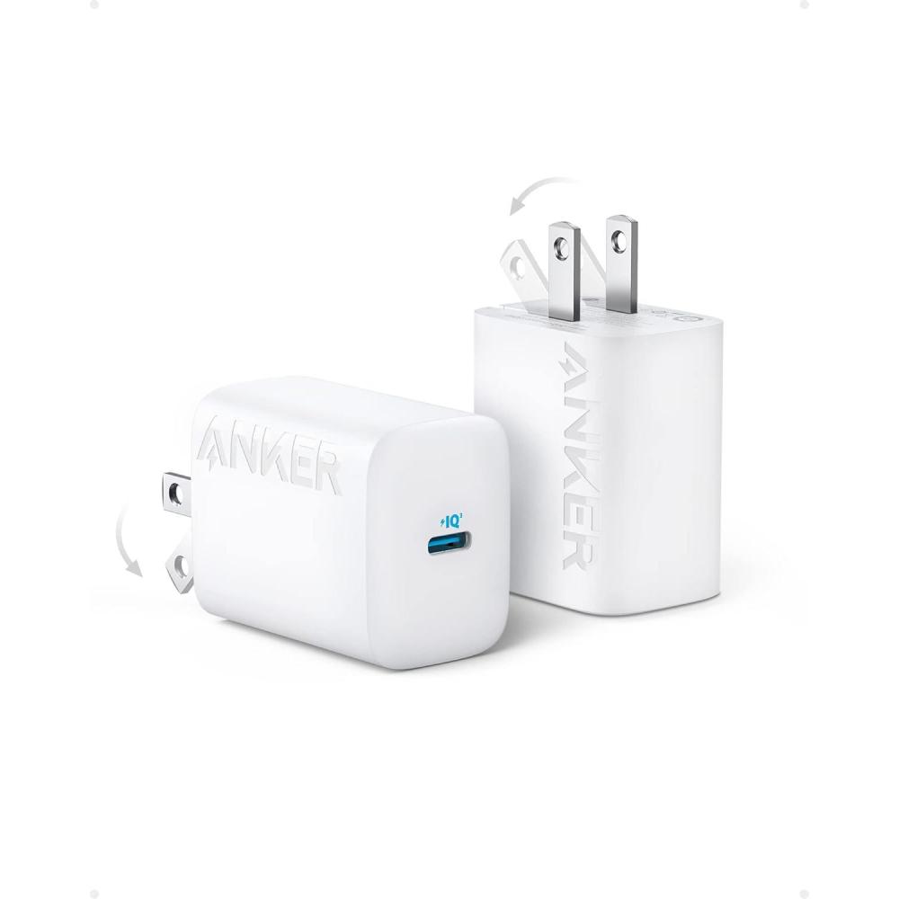 imageAnker 312 30W USBC Charger Charger Compact Foldable Design 2Pack 30W Fast Charger iPhone 141312 Series Samsung S23 MacBook Air Pixelbook iPad Pro More Cable Not Included WhiteWhite