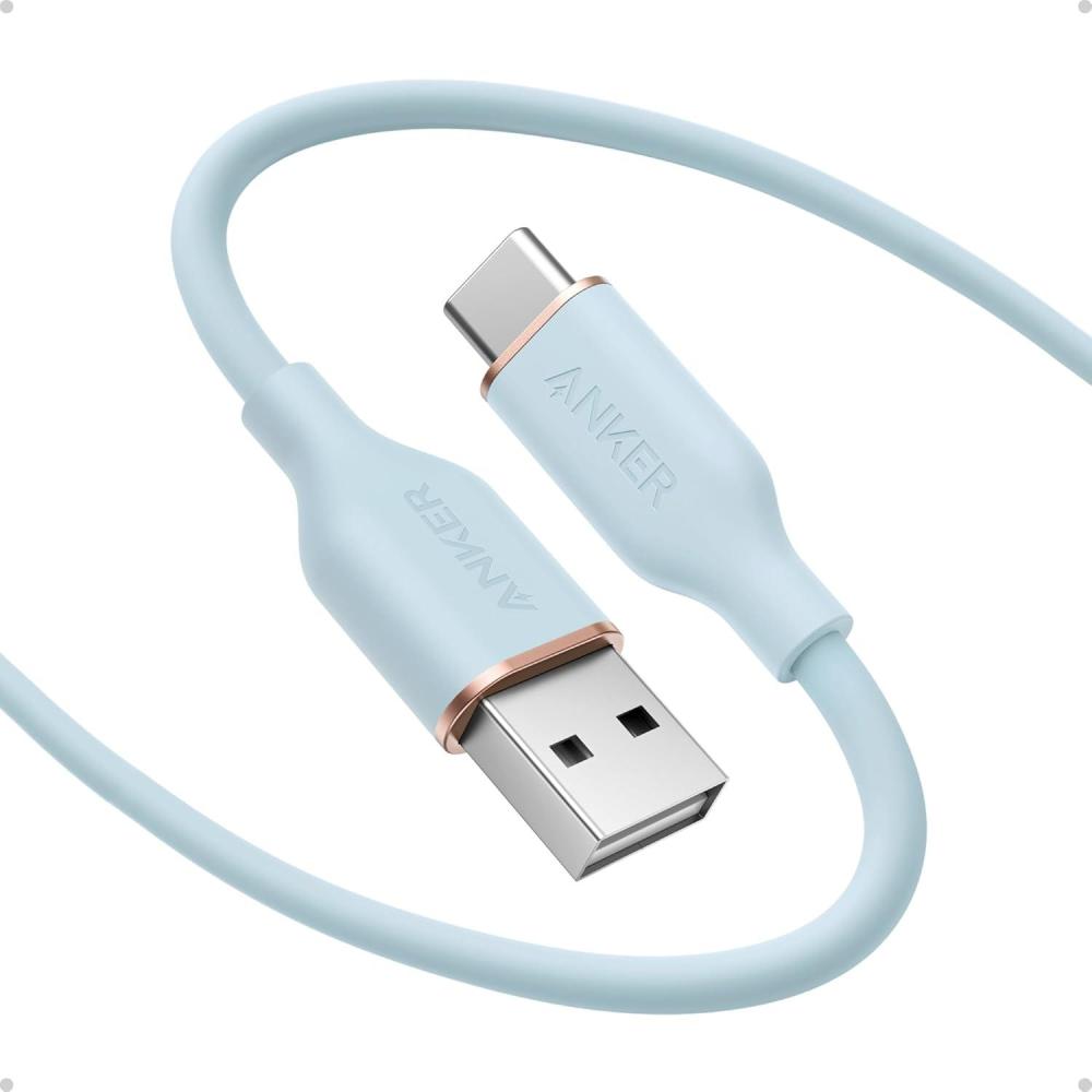 imageAnker Cable USB A to USB C Cable for iPhone 16 15 ro Max Plus and More 6FT BlackBlue