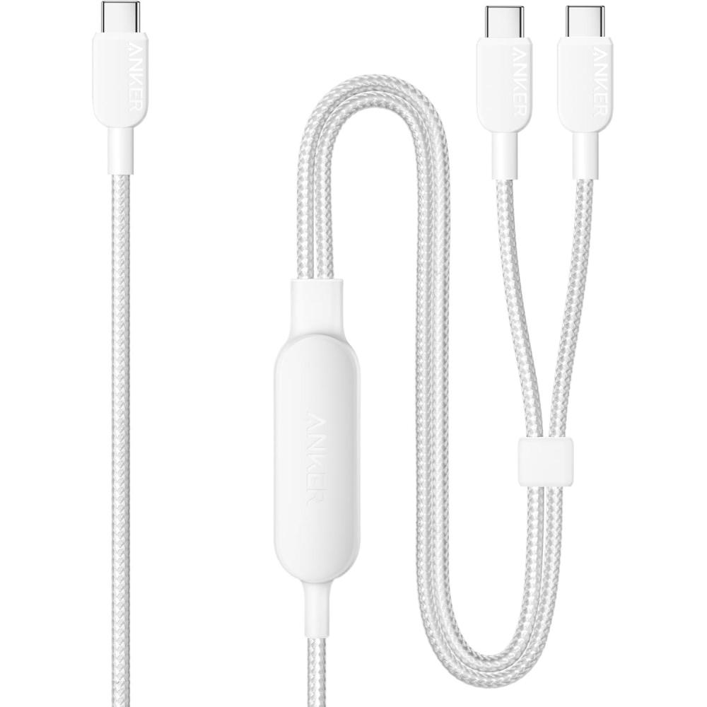 imageAnker Cable4FT 2in1 USB C to USB C Cable 140W MaxFast Charging for iPhone 1616 Pro Max15 SeriesMacBook AirProand MoreBraidedBlackWhite
