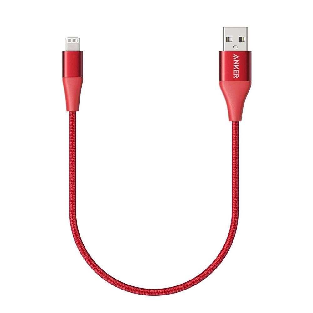 imageAnker Powerline II Lightning Cable 10 ft MFi Certified Charger Cable Extra Long iPhone Charging Cord Compatible with iPhone SE  11 Pro MaxXs MaxXRX  87  6S iPad and MoreRed