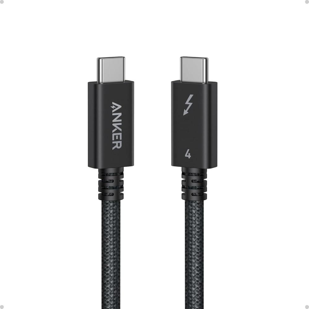 imageAnker Prime Thunderbolt 4 Cable 33 ft USB C to USB C Cable 240W Charging 40Gbps Data Transfer Supports 8K4K Displays for iPhone 16 Series MacBook Air iPad Samsung Thunderbolt 4CertifiedBlack