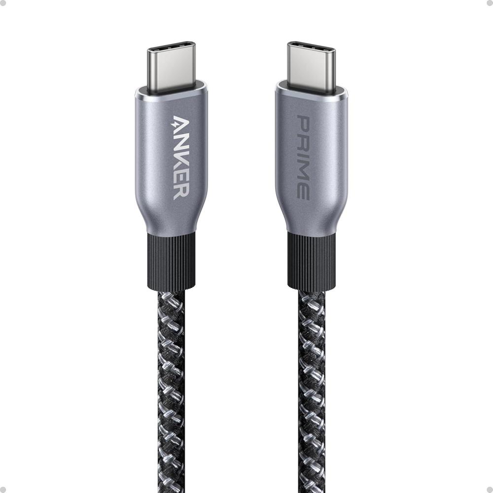 imageAnker Prime USB C to USB C Cable 240W Fast Charging Cord UpcycledBraided Nylon with 100Year Bend Durability for iPhone 16 Series MacBook Galaxy S246 FT3FT