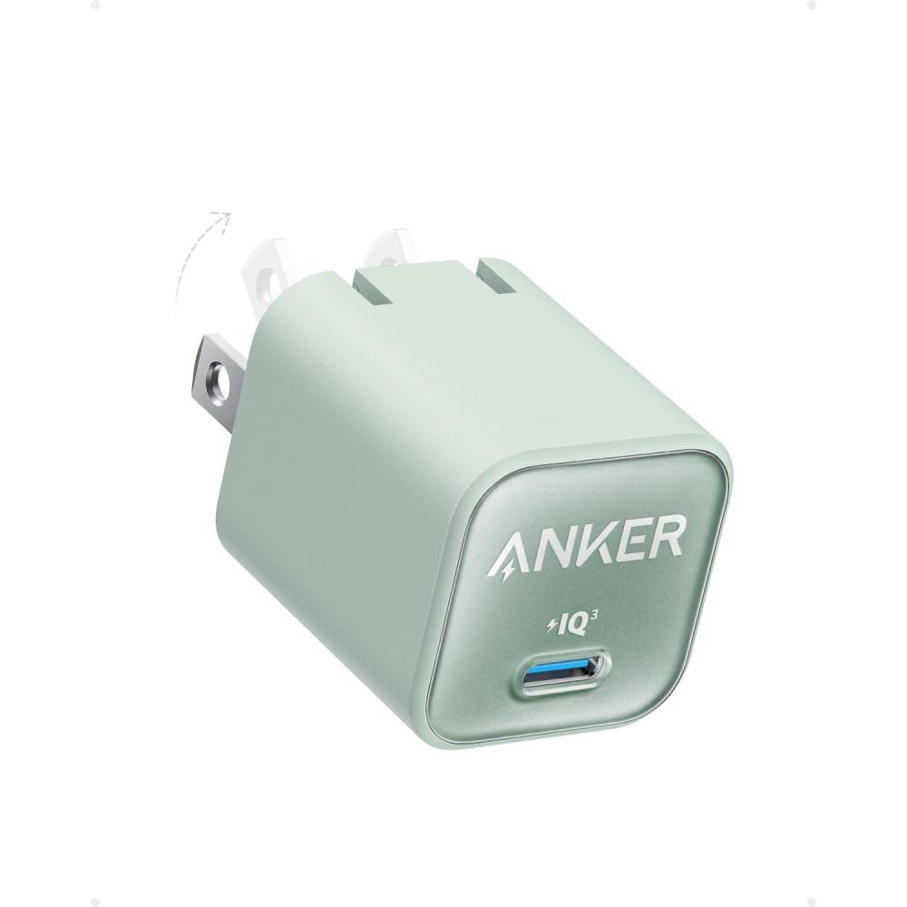 imageAnker USB C Charger 30W Anker 511 GaN Charger Nano 3 PIQ 30 Foldable Fast Charger for iPhone 151413ProPro Max Galaxy iPad Cable Not Included  Lilac PurpleNatural Green