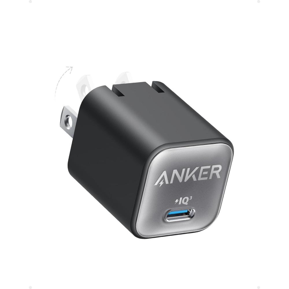 imageAnker USB C Charger 30W Anker 511 GaN Charger Nano 3 PIQ 30 Foldable Fast Charger for iPhone 151413ProPro Max Galaxy iPad Cable Not Included  Lilac PurplePhantom Black