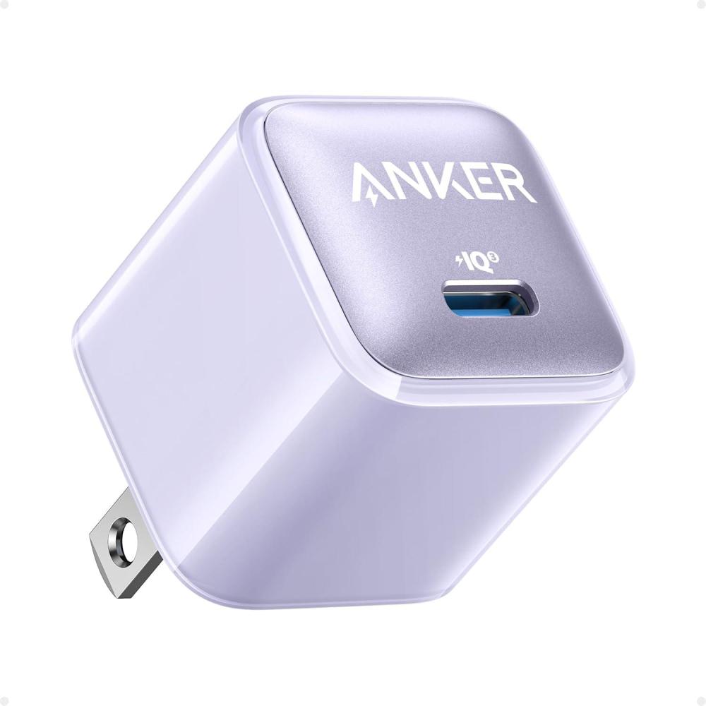 imageAnker USB C Charger Block 20W Nano Pro PIQ 30 Compact Fast Charger for iPhone 16151413 Series Galaxy Pixel 43 iPad Cable Not Includedpurple