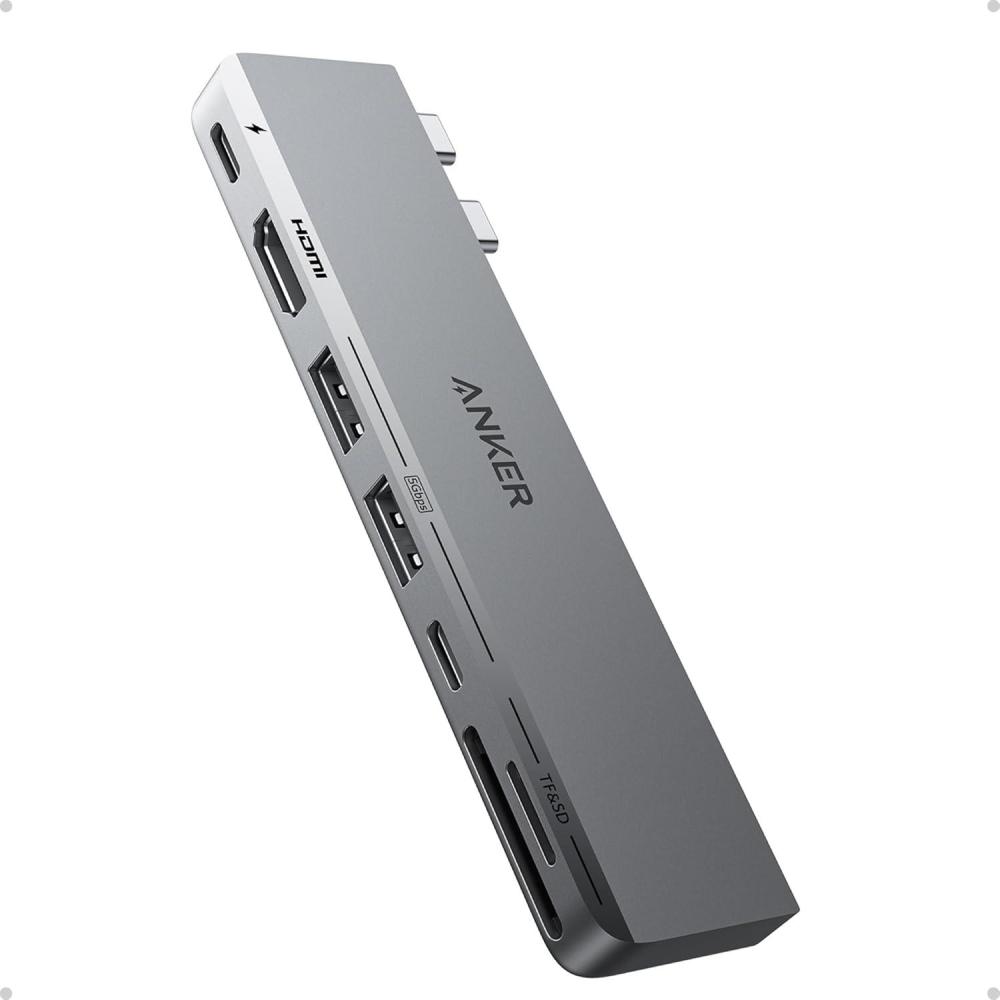 imageAnker USB C Hub for MacBook 7in2 with 4K HDMI Compatible with Thunderbolt 4 1 Type C and 2 USB A Data Ports for MacBookPro 13 Inch MacBookAir M1  M2 and More