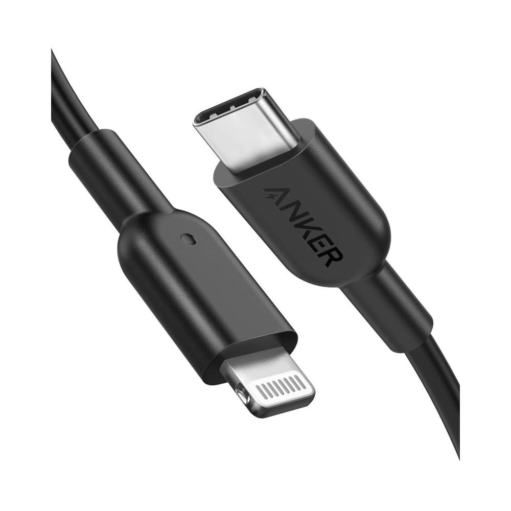 imageAnker USB C to Lightning Cable 321 USBC to Lightning Cable 6ftWhite MFi Certified for iPhone 13 Pro 12 Pro Max 12 11 X XS AirPods Pro Supports Power Delivery Charger Not IncludedBlack