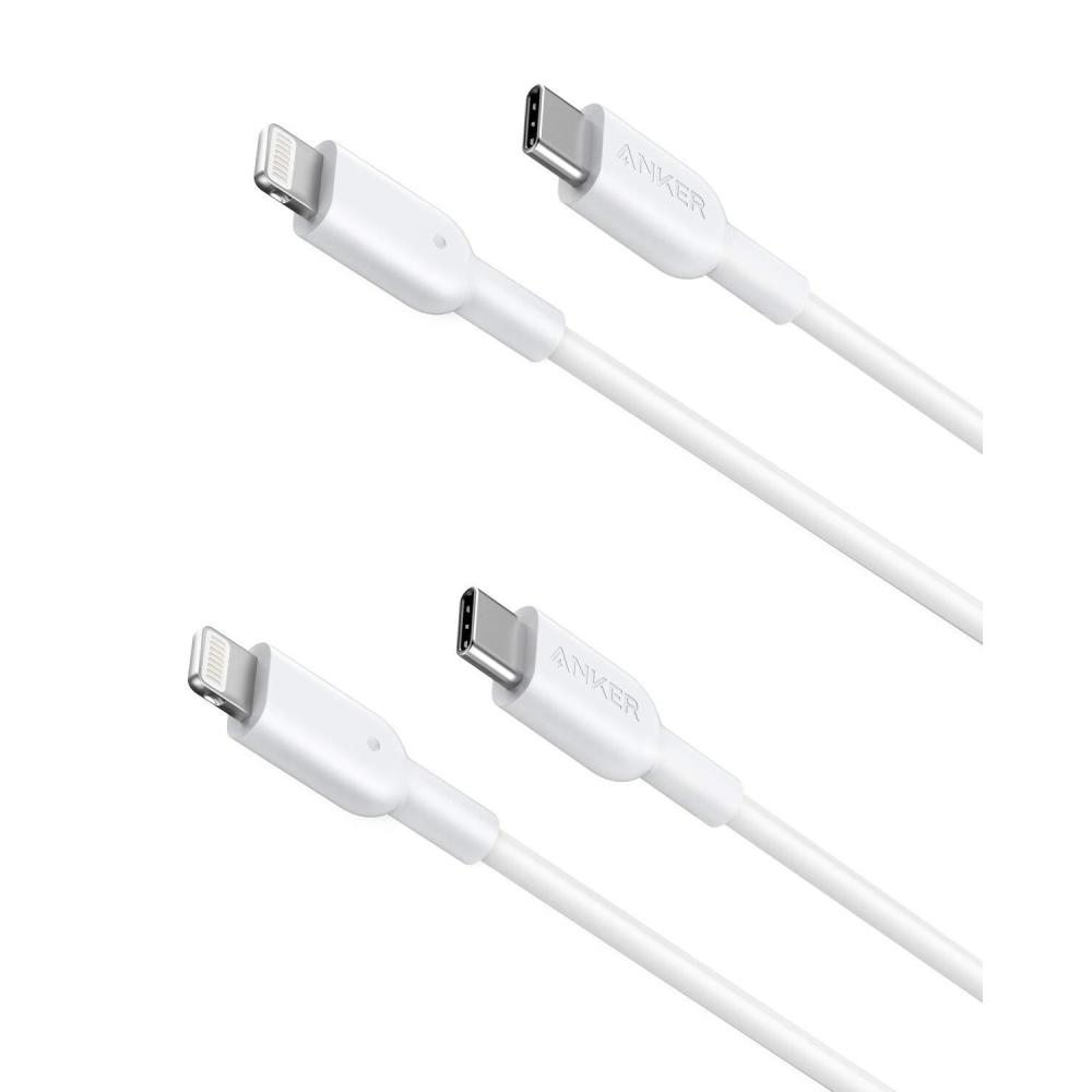 imageAnker USB C to Lightning Cable 321 USBC to Lightning Cable 6ftWhite MFi Certified for iPhone 13 Pro 12 Pro Max 12 11 X XS AirPods Pro Supports Power Delivery Charger Not Includedwhite