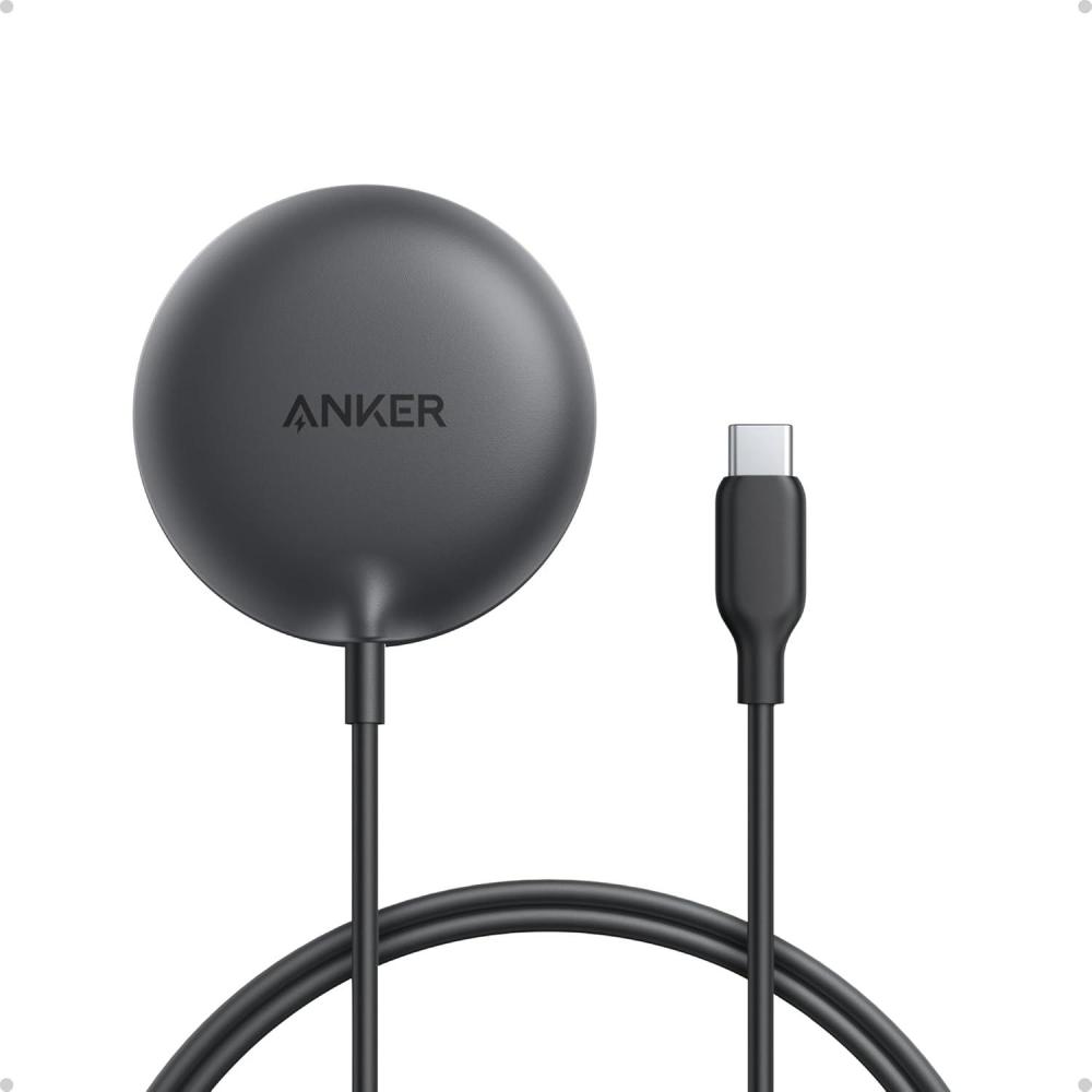 imageAnker Zolo Magnetic Wireless Charger Qi2 Certified 15W MagSafeCompatible Wireless Charging Pad for iPhone 16151413 Series AirPods and More Adapter Not Included Black 1 PackBlack