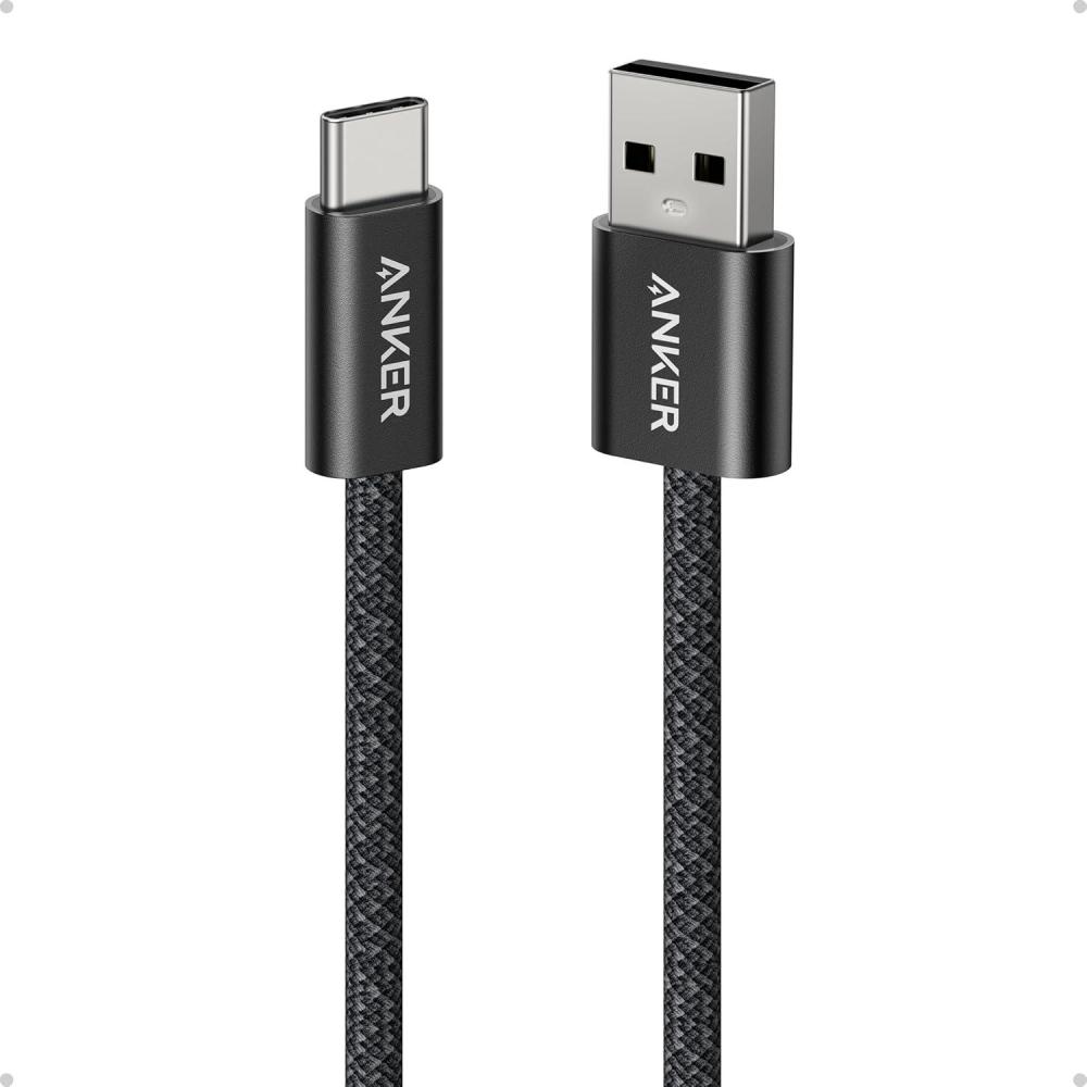 imageAnker Zolo USB to USB C Cable Seamless CarPlay Connesction Durable and Braided Type C Cable Premium Look with Slim Connector for iPhone 1615 Series iPad Pro and More Black 33FTBlack