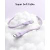 Anker Nano USB C Cable, 240W 6FT Flexible Multi-Color Braided Cord, Fast Charging Type C Charger for iPhone 16 Series, MacBook Pro and More(Black)(Purple)