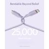 Anker USB C Cable, 100W Type C Flow Cord, Fast Charging for iPhone 16 Series, MacBook Pro 2020, and More (USB 2.0, 6FT, Black)(Mauve)