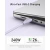 Anker USB C Cable, 100W Type C Flow Cord, Fast Charging for iPhone 16 Series, MacBook Pro 2020, and More (USB 2.0, 6FT, Black)(Purple)