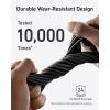 Anker USB C Cable, 240W Bio-Braided Type C Fast Charge Cord for iPhone 16/16 Pro, MacBook Pro 2020, iPad Pro,and More(USB 2.0, 10FT, Ice Lake Blue)(Black)