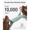 Anker USB C Cable, 240W Bio-Braided Type C Fast Charge Cord for iPhone 16/16 Pro, MacBook Pro 2020, iPad Pro,and More(USB 2.0, 10FT, Ice Lake Blue)(Green)