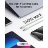 Anker USB C Cable, 240W Bio-Braided Type C Fast Charge Cord for iPhone 16/16 Pro, MacBook Pro 2020, iPad Pro,and More(USB 2.0, 10FT, Ice Lake Blue)(Green)