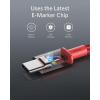Anker USB C to USB C Cable (6FT, 2Pack), Type-C 100W Charger Cord Fast Charging for iPhone 16 Series,MacBook Pro 2020,Pixel and More(Silver)(Red)