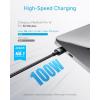 Anker USB C to USB C Cable, Type-C Charging Cord Fast Charge(10FT,100W), for iPhone 16/16 pro, MacBook and More(Black)(Black)