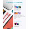 Anker USB C to USB C Cable, Type-C Charging Cord Fast Charge(10FT,100W), for iPhone 16/16 pro, MacBook and More(Black)(Red)