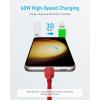 Anker USB C to USB C Cable,Type-C Fast Charging Cord (3FT,2Pack) for iPhone 16/15 Series,iPad Air 4,MacBook Pro 2022 and More (Grey)(Red)