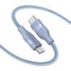 Anker Nano USB C Cable, 240W 6FT Flexible Multi-Color Braided Cord, Fast Charging Type C Charger for iPhone 16 Series, MacBook Pro and More(Black)(Blue)