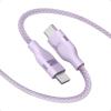 Anker Nano USB C Cable, 240W 6FT Flexible Multi-Color Braided Cord, Fast Charging Type C Charger for iPhone 16 Series, MacBook Pro and More(Black)(Purple)