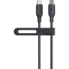 Anker USB C Cable, 240W Bio-Braided Type C Fast Charge Cord for iPhone 16/16 Pro, MacBook Pro 2020, iPad Pro,and More(USB 2.0, 10FT, Ice Lake Blue)(Black)