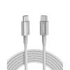 Anker USB C to USB C Cable, Type-C Charging Cord Fast Charge(10FT,100W), for iPhone 16/16 pro, MacBook and More(Black)(Silver)