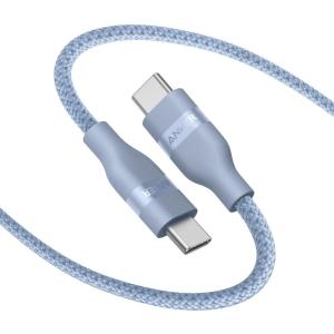 Anker Nano USB C Cable, 240W 6FT Flexible Multi-Color Braided Cord, Fast Charging Type C Charger for iPhone 16 Series, MacBook Pro and More(Black)(Blue)