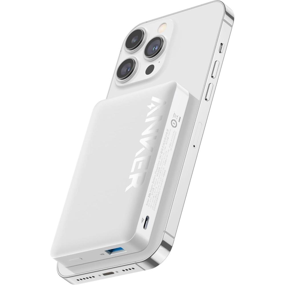 imageANKER Magnetic Power Bank 10000mAh Wireless Portable Charger 20W Fast Charging Battery Pack with USBC MagsafeCompatible with MagsafeiPhone 1615 Series iPhone 141312 Series