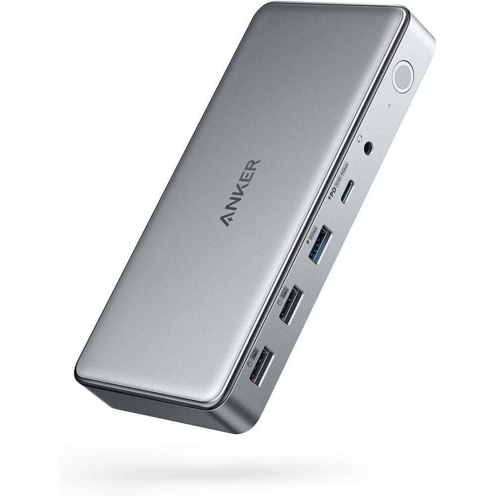 imageAnker 10in1 USB C Docking Station Displaylink Docking Station with Dual HDMI and DisplayPort for Windows Laptops MacBook AirPro 1316 inch and More