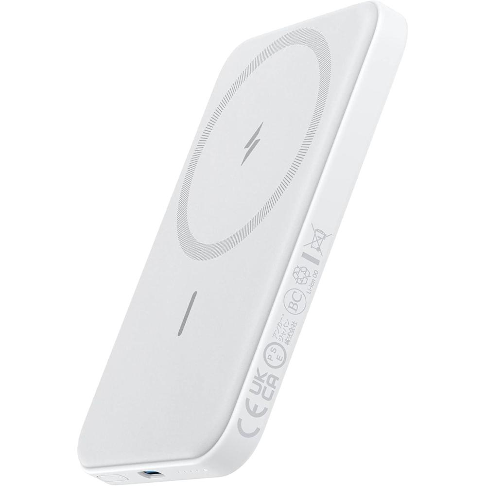 imageAnker 621 Magnetic Portable Charger MagGo 5000mAh Wireless Power Bank with USBC Cable MagsafeCompatible Battery Pack for iPhone 1615141312 SeriesWhite