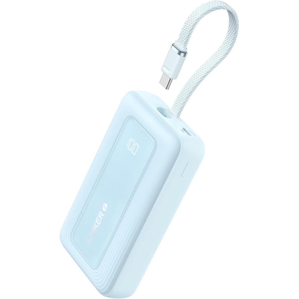 imageAnker Portable Charger 10000mAh 30W Power Bank USBC in and Out Fast Charging Battery Pack Travel Essential Phone Power Bank for iPhone 1615 iPad MacBook Galaxy Google and MoreBlue