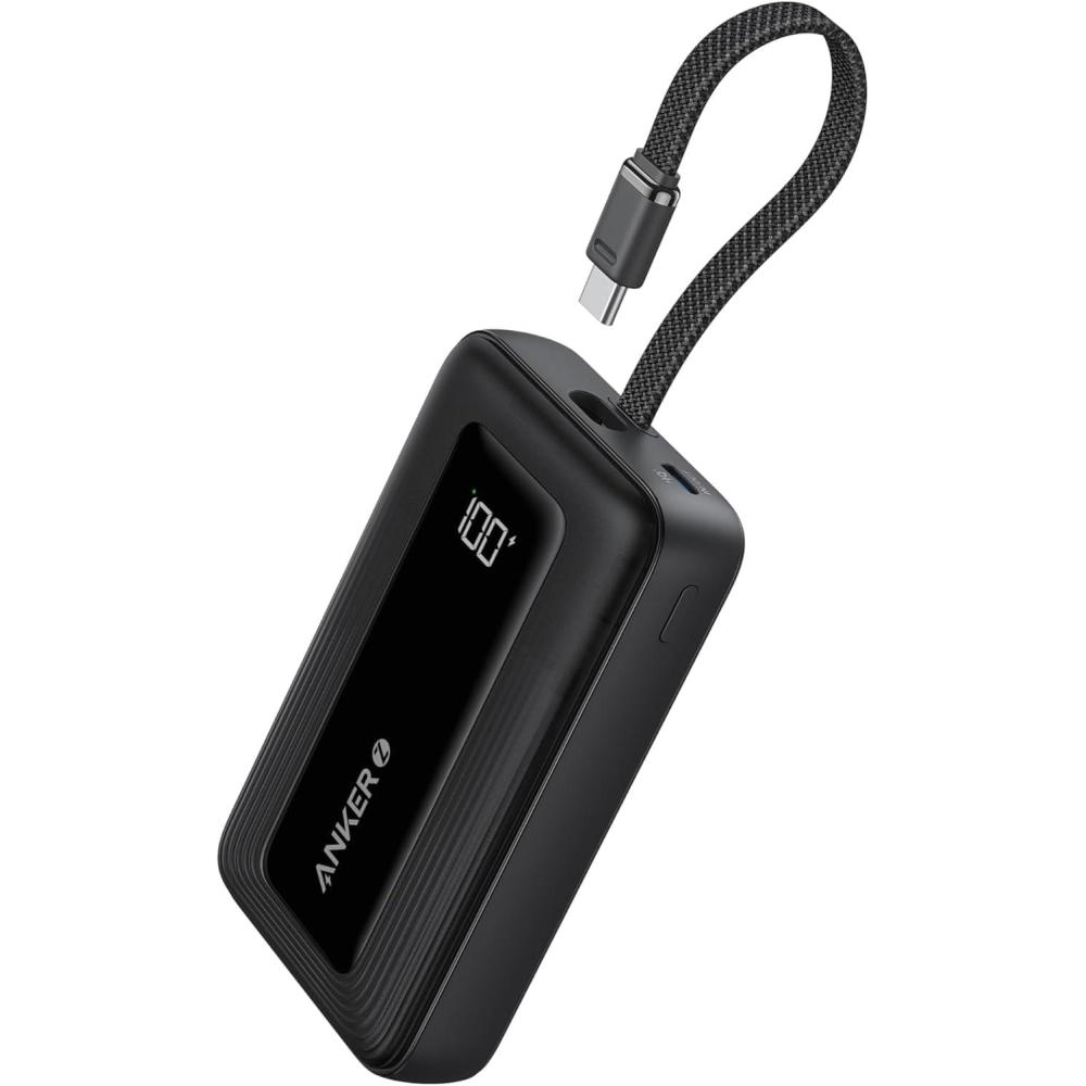 imageAnker Portable Charger 10000mAh 30W Power Bank USBC in and Out Fast Charging Battery Pack Travel Essential Phone Power Bank for iPhone 1615 iPad MacBook Galaxy Google and MoreBlack