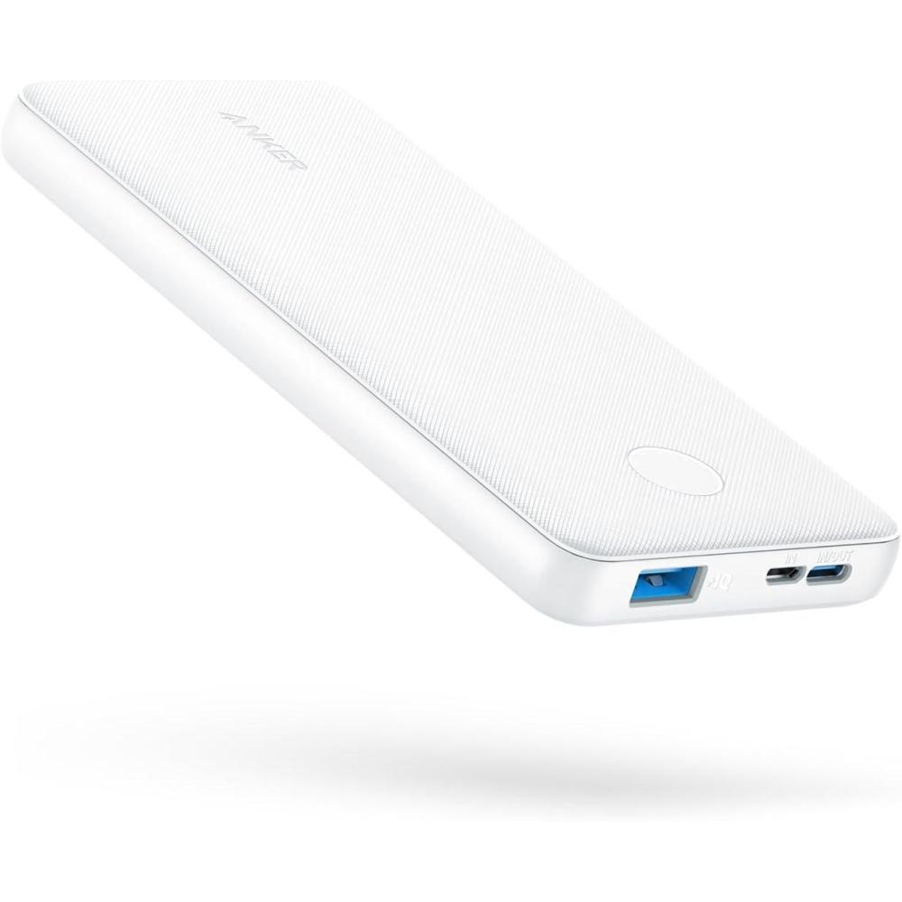 imageAnker Power BankPowerCore 10KCompact TravelReady 10000mAh Battery Pack with PowerIQ Charging Technology5V3A HighSpeed Charging for iPhoneiPadand More USBC Input and OutputBlack1packUSBC Input and OutputWhite