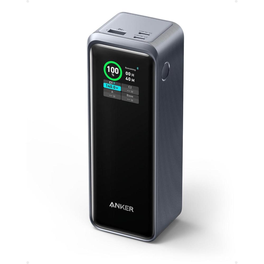 imageAnker Prime Power Bank 27650mAh 3Port 250W Portable Charger for Travel TSAApproved Smart App for MacBook ProAir iPhone 161514 Series Samsung Laptops and More Charging Base Not IncludedPowerBankBlack