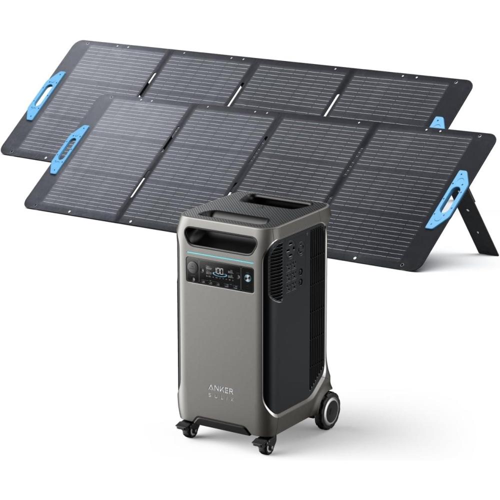imageAnker SOLIX F3800 Portable Power Station 3840Wh LiFePO4 Batteries UltraHigh 6000W AC Output with 120V240V Solar Generator for Home Backup RVs Emergencies Power Outages and Outdoor CampingAnker SOLIX F38002200W Solar Panel