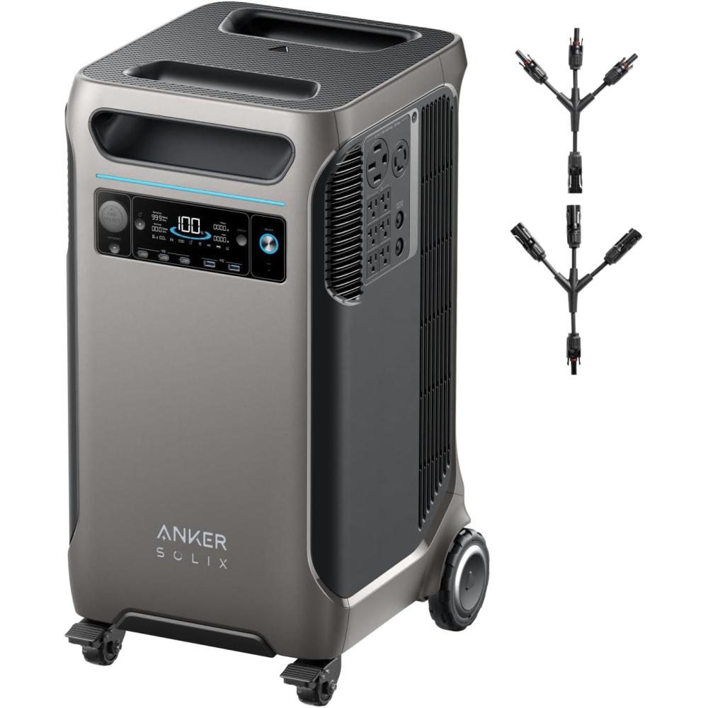 imageAnker SOLIX F3800 Portable Power Station 3840Wh LiFePO4 Batteries UltraHigh 6000W AC Output with 120V240V Solar Generator for Home Backup RVs Emergencies Power Outages and Outdoor CampingAnker SOLIX F3800