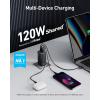 Anker 737 GaNPrime, 120W USB C Charger, PPS 3-Port Fast Compact Foldable Wall Charger for MacBook Pro/Air, iPad Pro, iPhone 16/Pro, Galaxy S22/S21, Dell XPS 13, Note 20/10+, and More Devices