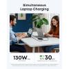Anker Nano Charging Station, 130W Fast Charging, 6-Port Slim USB C Charger with 4 USB C, 2 USB A Ports, Compact, for iPhone 16, iPad, MacBook, Pixel, Galaxy, Home, Office and Travel (Non-Battery)(Black)