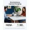 Anker Nano Charging Station, 130W Fast Charging, 6-Port Slim USB C Charger with 4 USB C, 2 USB A Ports, Compact, for iPhone 16, iPad, MacBook, Pixel, Galaxy, Home, Office and Travel (Non-Battery)(White)