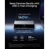 Anker Prime Docking Station (DL7400), 14-Port Triple Display with DisplayLink, 140W Max USB-C Port, Smart Display and Built-In Cooling Fan, Up to 8K, For macOS and Windows, DisplayLink Driver Required