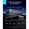 Anker Prime Docking Station (DL7400), 14-Port Triple Display with DisplayLink, 140W Max USB-C Port, Smart Display and Built-In Cooling Fan, Up to 8K, For macOS and Windows, DisplayLink Driver Required