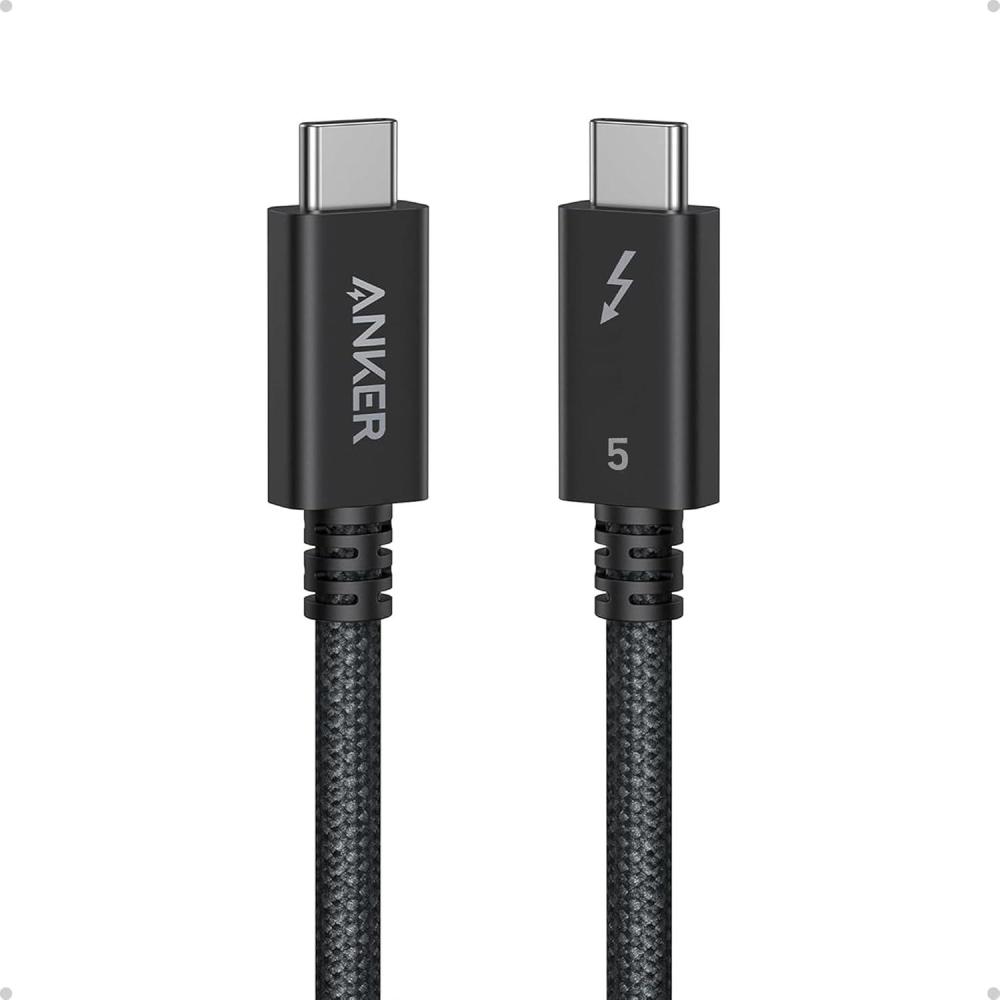 imageAnker Prime Thunderbolt 5 Cable 17 FT USB C to USB C Cable 240W Charging 80Gbps Data Transfer Up to 120Gbps Bandwidth 8K4K Displays for iPhone 16 MacBook and More Thunderbolt 5Certified33FT