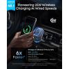Anker Prime MagSafe Car Mount Charger, Qi2 25W Certified Wireless Car Charger with TEC Cooling, Strong Magnets, Air Vent Mount for iPhone 17-12 Series (Check Vent Compatibility, Includes 60W Adapter)(A2933)