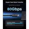Anker Prime Thunderbolt 5 Cable, 1.7 FT USB C to USB C Cable, 240W Charging, 80Gbps Data Transfer, Up to 120Gbps Bandwidth, 8K/4K Displays, for iPhone 16, MacBook, and More (Thunderbolt 5-Certified)(1.7FT)