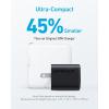 Anker USB C Charger Block, 33W 2 Port Compact Charger with Foldable Plug for iPhone 17/16 Series, Galaxy, and More (Cable Not Included, White)(Black)