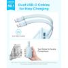 Anker Power Bank, 20,000mAh 30W Max Fast Portable Charger with Built-in USB-C and MFi Certified Lightning Cables, USB-C&A, Battery Pack for iPhone 17/16/15/14 Series, MacBook, Galaxy(C+C cable(Blue))