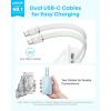 Anker Power Bank, 20,000mAh 30W Max Fast Portable Charger with Built-in USB-C and MFi Certified Lightning Cables, USB-C&A, Battery Pack for iPhone 17/16/15/14 Series, MacBook, Galaxy(C+C cable(White))
