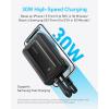 Anker Power Bank, 20,000mAh 30W Max Fast Portable Charger with Built-in USB-C and MFi Certified Lightning Cables, USB-C&A, Battery Pack for iPhone 17/16/15/14 Series, MacBook, Galaxy(C+L cable(Black))
